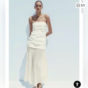 NWT Zara Elegant Strapless Dress